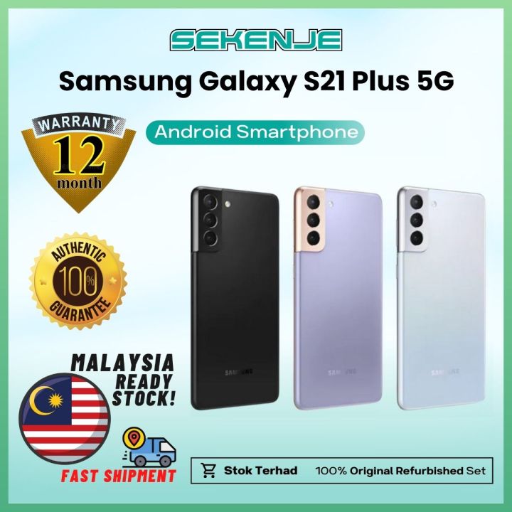 Samsung Galaxy S21 PLUS 5G 128GB / 256GB + 8GB RAM 100% Original Refurbished Set