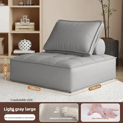 ⚡Living Room Rental Room Lazy Sofa Tofu Block Small Apartment Single Bedroom Chair Furniture Living Room Sofa Combination Sofa