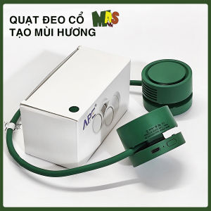 Quạt đeo cổ mini tạo mùi hương 3 chế độ quạt pin sạc 16000 mah Dùng tin dầu Để Tạo Mùi Hương dùng được 2-6 tiếng