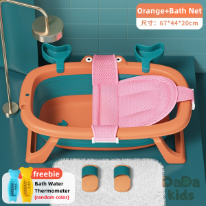【BUY 1 TAKE Freebies】Baby Bath Tub Foldable Baby Bath Tub Collapsible Portable Folding Tubs Shower Newborn Infant Children Kids Tub Anti-Slip Bottom Non-Toxic Material