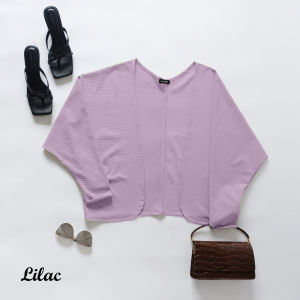 Kiesya Outer Cardigan Batwing Bahan Waffle Knit