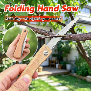 Folding Mini Hand Saw Portable Steel Saw Woodworking Garden Tree Cutting Fine Toothed Hand Tool