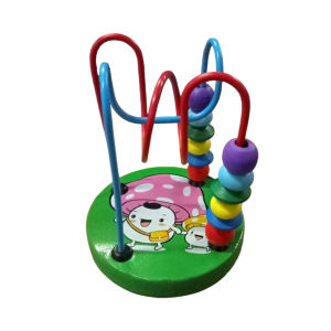 TC Mini Round Beads Game Mainan Kayu Anak Karakter Animal Lucu / Mainan Edukasi Anak Wire Maze game / Mainan Alur Kawat Kecil Motif Hewan Import T034