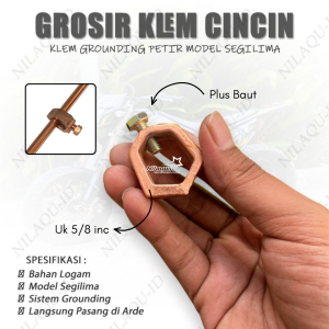 GROSIR Klem Kabel Klem 5/8 Besi Arde Grounding Klem Cincin Grounding