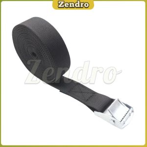 Zendro 1/2/3 Mters*2.5cm Black Tie Down Strap Strong Ratchet Belt Luggage Bag Cargo Lashing