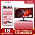 Koorui 27E6QCA 27 Inch VA QHD 180HZ 1ms HDR10 SRGB (Black redHDMI+HDMI+DP) Curved 1500R FreeSync & G-Sync Compatible Gaming Monitor Computer PC Design Monitor. 