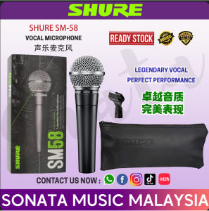 SHURE SM-58 PROFESSIONAL WIRED HANDHELD MICROPHONE KARAOKE SINGERS DJ PERFORMANCES EVENTS AUDIO EMCEE STREET BUSKING JAMMING 施尔 有线 手持 麦克风 歌唱 歌手 现场 演出 家庭 录音 主持 活动 演唱会 表演 街头 演唱 音乐 工作室 MIKROFON TANGAN BERKABEL KUALITI TINGGI RAKAMAN STUDIO PENYANYI