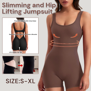 V-Shaped Backless Slim-Fit Hip Lift Romper Slim Fit Yoga Jumpsuit One-Piece Body Shapewear Womens Seamless Jumpsuit