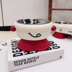 Aimayapet ชามอาหารสัตว์​เลี้ยง ชามสุนัข ชามแมว มียางกันลื่นสแตนเลส น่ารักสุดๆ พาสเทลหวานๆ ถอดออกได้ แยกชิ้นล้างง่าย วัสดุเกรดอาหาร