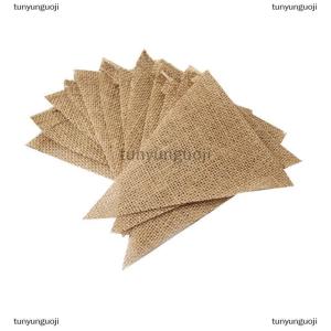 [COD] tunyunguoji 13ธงวินเทจปอกระเจาผ้ากระสอบแบนเนอร์ธงสำหรับงานแต่งงานงานเลี้ยงอุปกรณ์สำหรับงานเฉลิมฉลองงานเลี้ยงแบนเนอร์ตกแต่ง