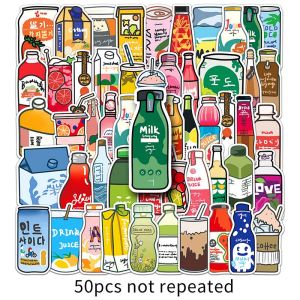 สติกเกอร์ขวดเครื่องดื่มสำหรับเด็กสมุดโน้ตกระเป๋าสติ๊กเกอร์ติดตู้เย็นของเล่น50ชิ้น