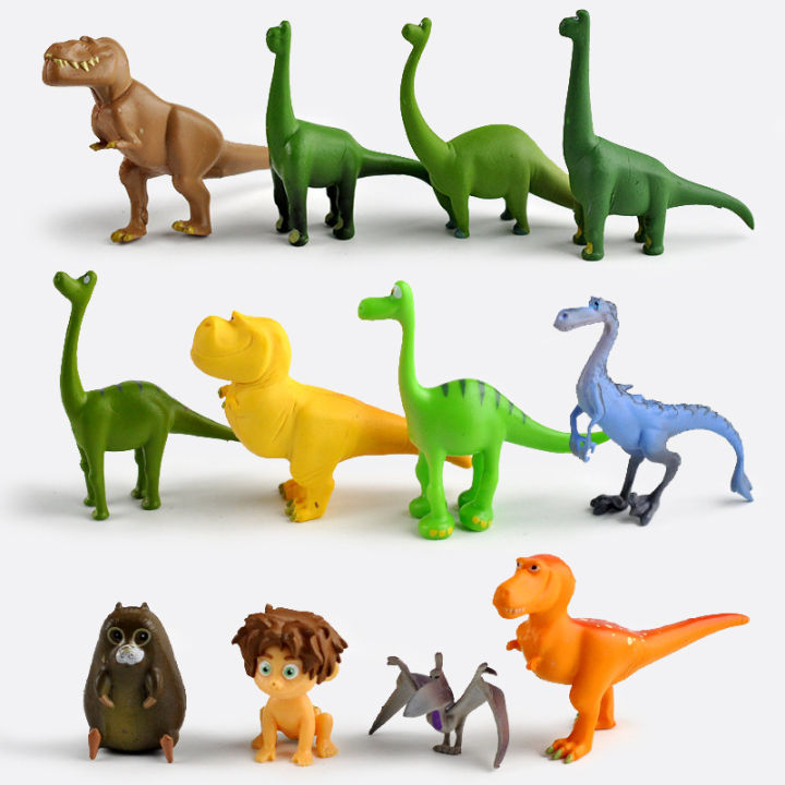12pcs/set 3-7CM The Good Dinosaur Action Figures PVC Cliff Forrest