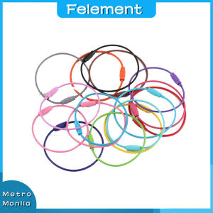 20pcs Keychain Rope Edc Keyring Circle Loop Keyring Circle Rope Outdoor Tools Wire Keyrings Circle