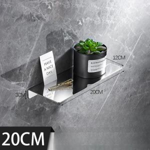 Sturdy 304 Stainless Steel Wall Shelf Drilling Installation Heavy Duty Floating Shelves For Bathroom Kitchen Toilet