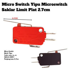 Micro Switch Yipu Microswitch Saklar Limit Plat 2.7cm
