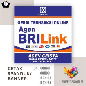 Cetak Spanduk Banner AGEN TUKAR UANG Ukuran 100x100 Costom Desain