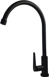 Saniware SUS304 Stainless Steel Single Pillar Water Tap / Kitchen Tap / Matt Black