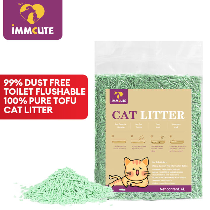 IMMCUTE Cat Litter Fast water Absorption Antibacterial 100 Natural