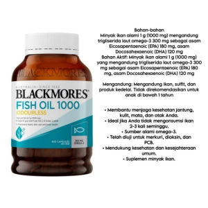 Fast delivery Blackmores Odourless Fish Oil 1000 400 Capsules (EXP:10 2027) New Package Fish Oil