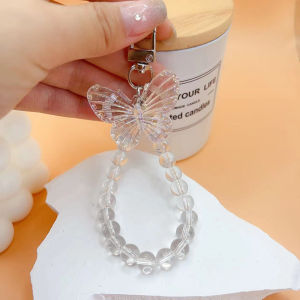 Ins Phone Ring Lanyard Hanging Chain Airpods/ Key Lanyard Beaded Bracelet Pendant Loss Prevention Fall Prevention Phone Accessories
