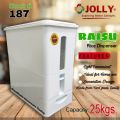 RAISU JOLLY RICE DISPENSER 25KG RICE BOX ,SEALED RICE STORAGE BOX ,GRAIN BARREL , LAGAYAN NG BIGASAN. 