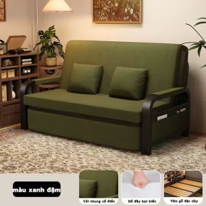 Giường sofa đa chức năng gập lại và có thể mở rộng thích hợp cho nhà cho thuê diện tích nhỏ.
