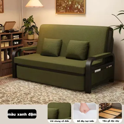 Giường sofa đa chức năng gập lại và có thể mở rộng thích hợp cho nhà cho thuê diện tích nhỏ.