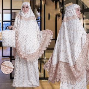 T-OS Mukena Sutra Paris Premium / Mukena Ramadhan / Mukena Lebaran / Mukena Renda Mewah