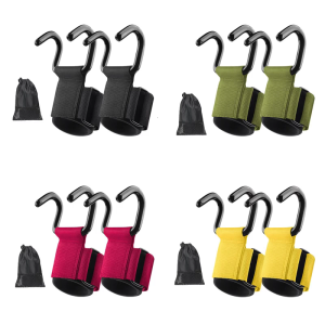 Professional Fitness Training Wrist Strap with Iron Hook Pull up Exercises Comfortable Padding for Men Women Workouts