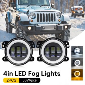 ANMINGPU 4 inch 3.5 inch LED Fog Lights 60W Amber Yellow CREE Led Chip Driving Offroad Fog Light Drl for Jeep Motorcycle Car Accessories