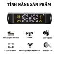 Cảm Biến Áp Suất Lốp Ô Tô, Cảm Biến Áp Suất Lốp Van Ngoài TPMS - Màn Hình Sử Dụng Năng Lượng Mặt Trời. 
