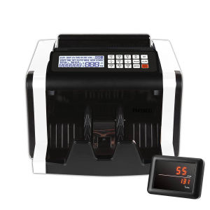 Automatic Money Counter Machine Bill Counter Machine with Double LED Display Multi Currency Dollar RMB Peso Money Counting Machine for Checking Fake Money Philippine Money Detector Original UV MG Support All New Banknotes in the Philippines