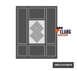 MOULDING KAYU + KACA CERMIN UKURAN TINGGI 2.5 METER X 2 METER / PAKET LENGKAP DEKORASI AMERICAN STYLE (DEKORASI VIRAL)