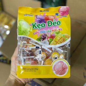 [hottrend]Gói 300G Kẹo Dẻo Trái Cây Lột Vỏ Đại Long Mix Nhiều Vị  Ăn Vặt  Siêu Ngon shop haimy