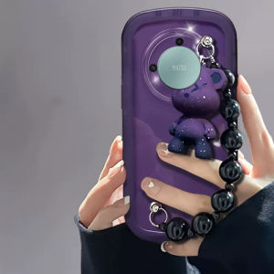 Phone Case Honor X9b 5G Fashion Bulldog Bear Bracelet Casing Lens Protection Anti-fall Soft Cover 2023