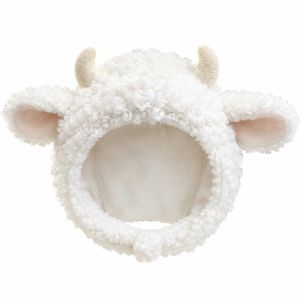 YESMILE Furry Pet Sheep Hat Breathable Stretchy Dog Costume Headwear Cute Lightweight Pet Photo Prop Hat For 0-8kg