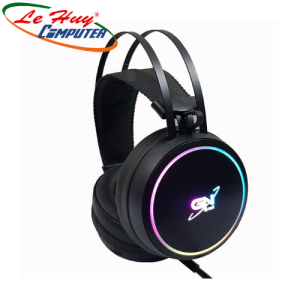 Tai nghe máy tính GNet G09 7.1 USB Led RGB (Đen/Hồng)