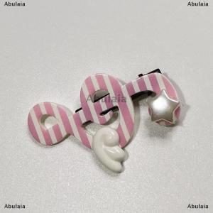[COD] Abulaia Kawaii Trendy Star Musical Symbol Wing Hair Clip Y2K INS Style Unique Striped Side Clip Bangs Clip Hair Jewelry Accessories