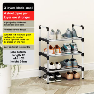 3/4/5/6/7/8 Tiers Carbon Steel Pipe Shoe Organizer Rack Space Saving Stackable Shoe Shelf Multilayer Shoes Storage Organizer Rack
