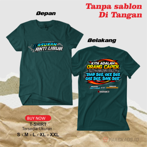 TANGAN POLOS. KAOS PASUKAN ANTI LIBUR VOL.4 (Tebal bahan commbed 24s)