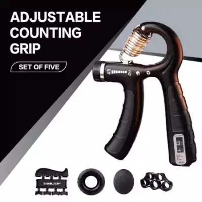 VIRAL... TrailTop Handgrip Tangan Penghitungan Otomatis Alat Olahraga Tangan Adjustable 5-60Kg/SET OF FIVE