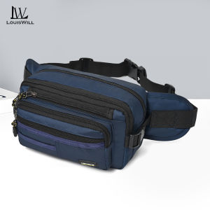 LouisWill Mens Waist Bag Multi Functional Chest Bag Waterproof Sports Bag Large Capacity Casual Bag Unise Street Bag Portable Messenger Bag Fitness Bag Travel Bag Business Bag For Men Women