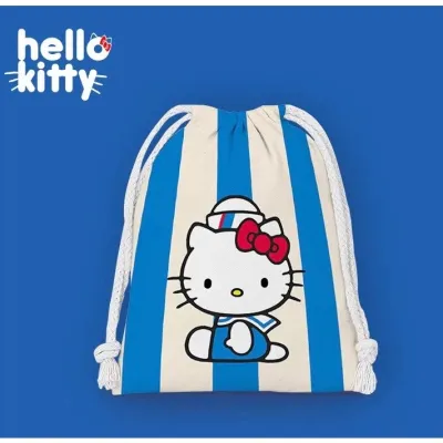 🎈SG Ready Stock🎈‌ Hello Kitty Drawstring Gift Bags Soft Flannel Cloth Storage Pouch Reusable for Gifts Makeup Jewelry