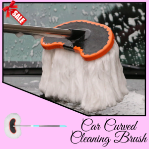 Telescopic Mop Curved Soft Hair Long Handle Dust Removal Home Duster Milk Velvet Car Wash Brush Clean Tool