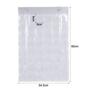 TI9P 42/48 ô Giá trưng bày Trưng bày huy hiệu quầy bar Trong suốt Túi treo đựng đồ  Sức chứa lớn Túi chống bụi