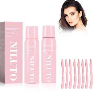2Pack Hair Identifier Spray for Face Shaving Moisturizing and Skin Care Dermaplaner SpraySkin Body Hair Identifier Comfortable Face Shaving Powder (Pink 2pack 01)