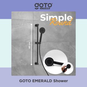 Goto Emerald Rain Shower Tiang 1 Set Sower Kamar Mandi Kotak Bulat