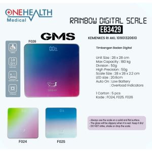 Timbangan Badan Digital Rainbow EB-3429 Onehealth / Digital Body Scale Onehealth