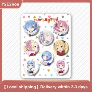 【Y2E2noa】 8 Pcs Set Anime Tinning Backpack Badge Brooch Pin Souvenir Clothing Bag Backpack Accessories Gift For Friends