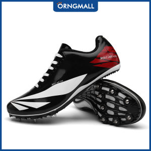 ORNGMALL Men Women Track Field 8 Spikes Sprint Sneaker Professional Athletic Nails Short Running Training Speed Sneakers 35-45
